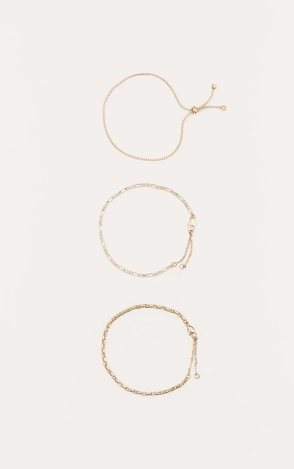 Delicate Chain Assorted Multipack Bracelets by PrettyLittleThing