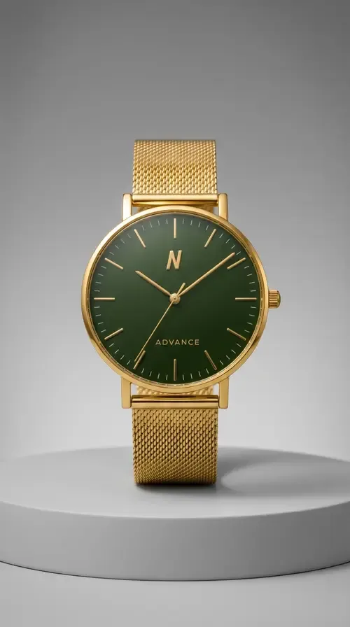 Advance Mineral Green Mesh Strap Watch, 40MM by NCMPRBL