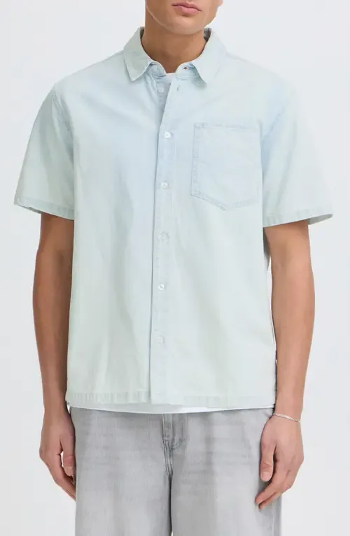 Rogue Casual Fit Short Sleeve Cotton Button-Up Shirt by !SOLID