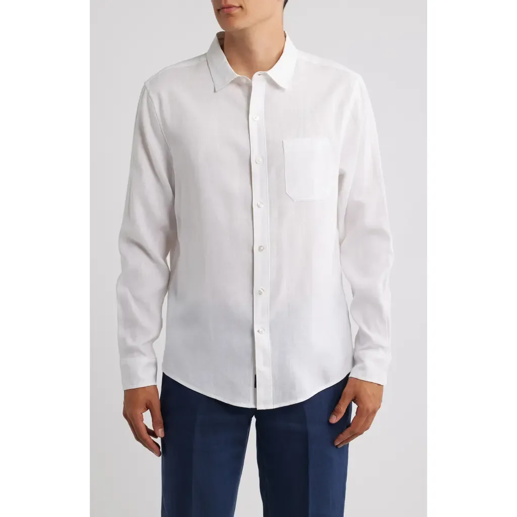 Linen Button-Up Shirt by Mack Weldon