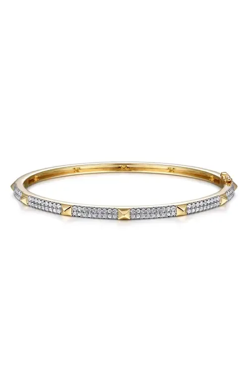 Diamond Pavé Bangle with Pyramid Stations by Gabriel & Co.