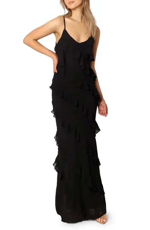 Ciao Ruffle Chiffon Gown by Petal & Pup