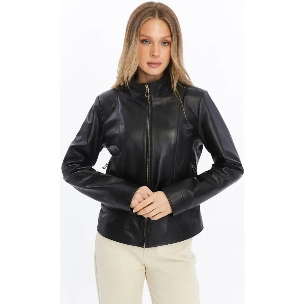 Blythe Leather Jacket by FURNIQ UK