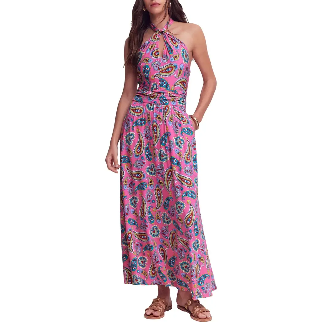 Sydney Paisley Halter Maxi Dress by Boden