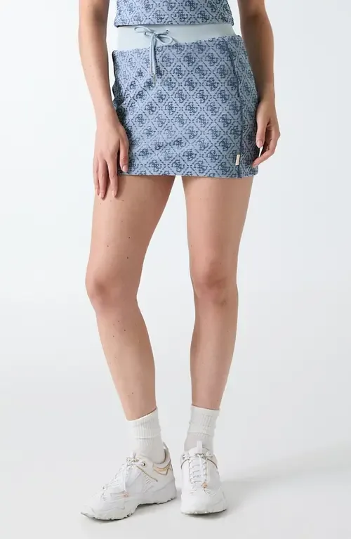 4G Logo Jacquard Miniskirt by GUESS