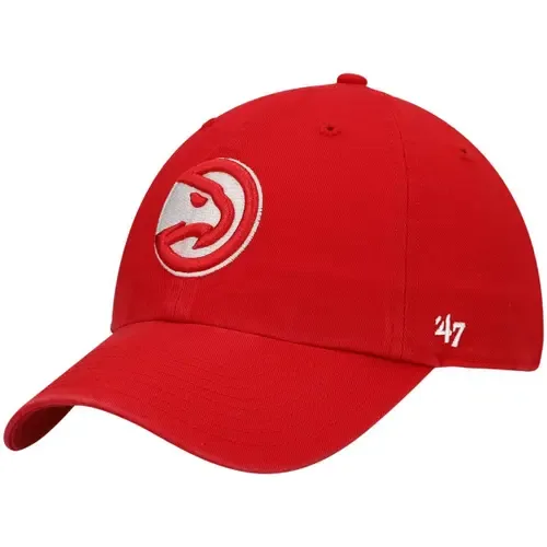'47 Red Atlanta Hawks Team Clean Up Adjustable Hat by '47