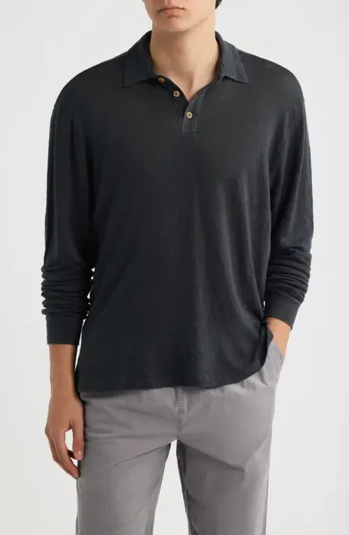 Linen Long Sleeve Polo by ALEX CRANE