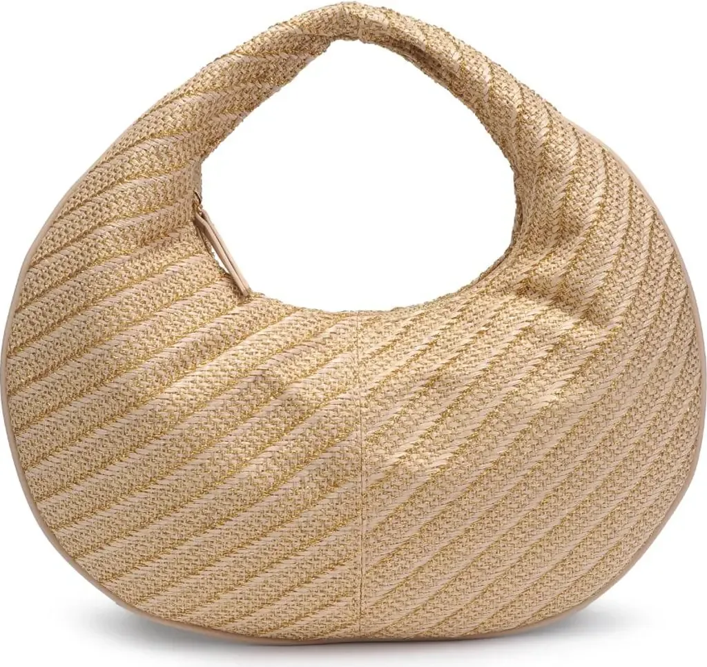 Farrah Straw Hobo by MODA LUXE