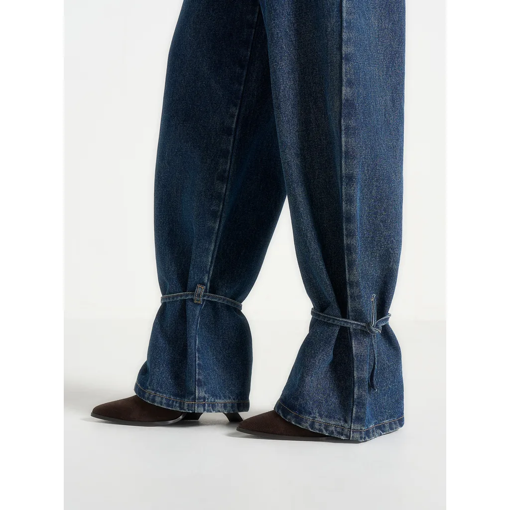 Faye Wide Mid Rise Jeans by Manière De Voir