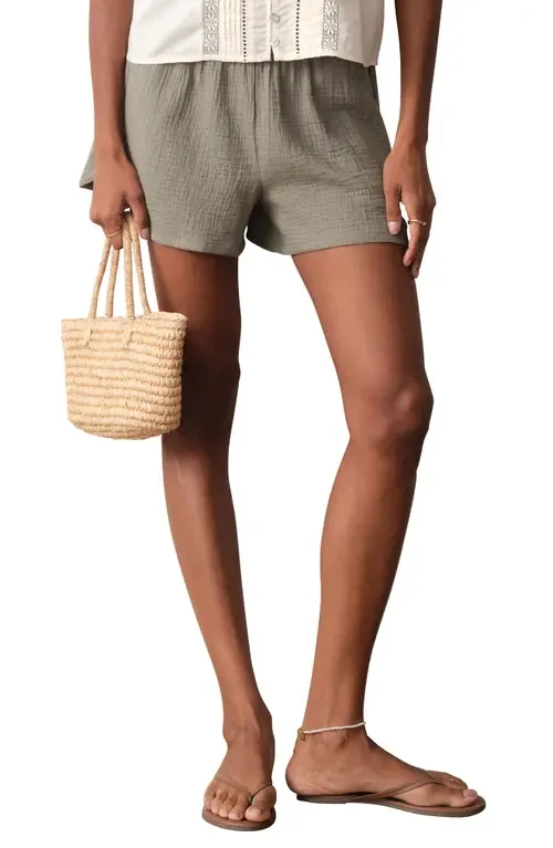 Isla Double Cloth Cotton Shorts by Marine Layer
