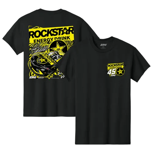 23XI Racing Black Tyler Reddick Rockstar Energy Car T-Shirt by 23XI Racing