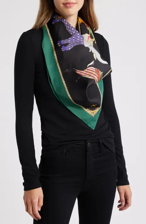 The Menagerie Silk Square Scarf by Echo