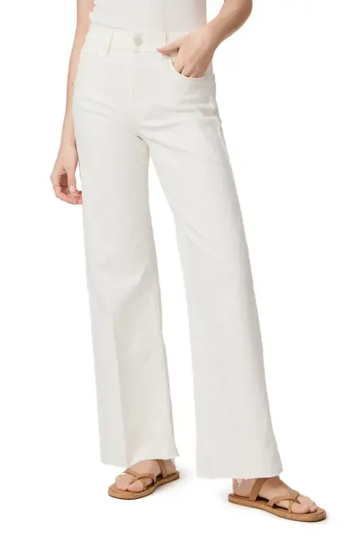 Anessa Raw Hem High Waist Wide Leg Jeans by PAIGE