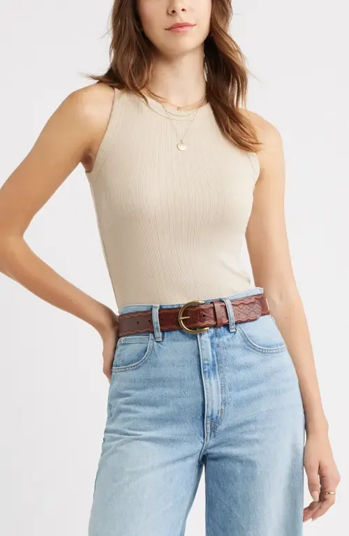 Pointelle Rib Crewneck Tank by Treasure & Bond