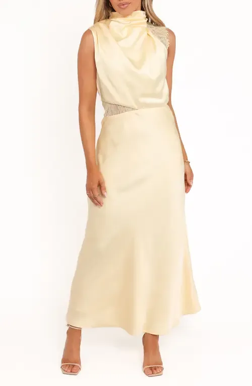 Anabelle Halter Neck Lace Maxi Dress by Petal & Pup