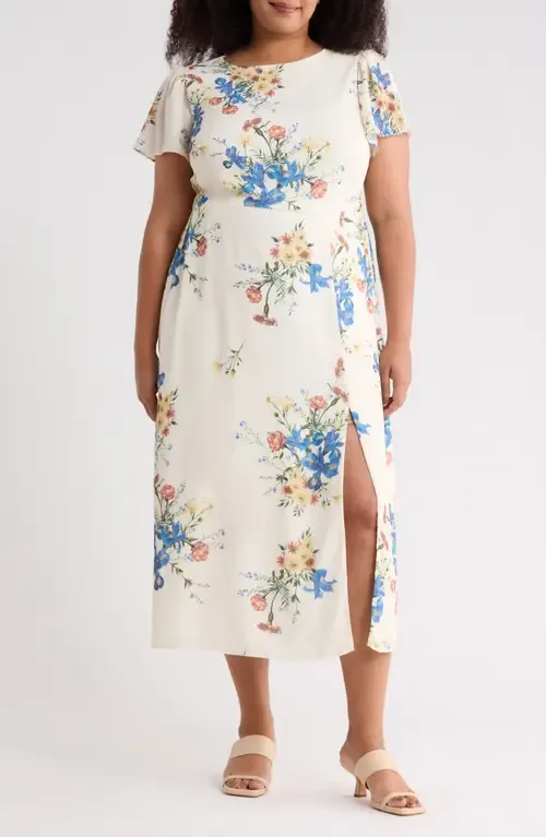Jacinta Floral Midi Dress by SUGARLIPS