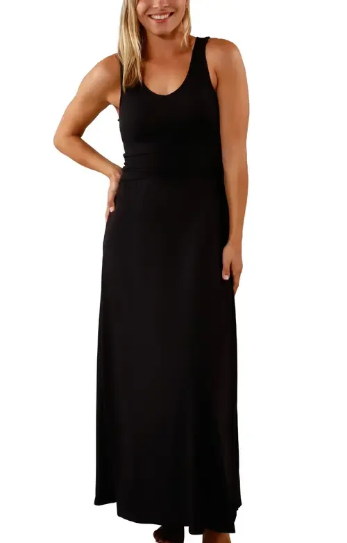 V-Neck Maxi Dress by UV Skinz