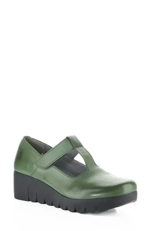 Veka T-Strap Platform Wedge Pump by Fly London