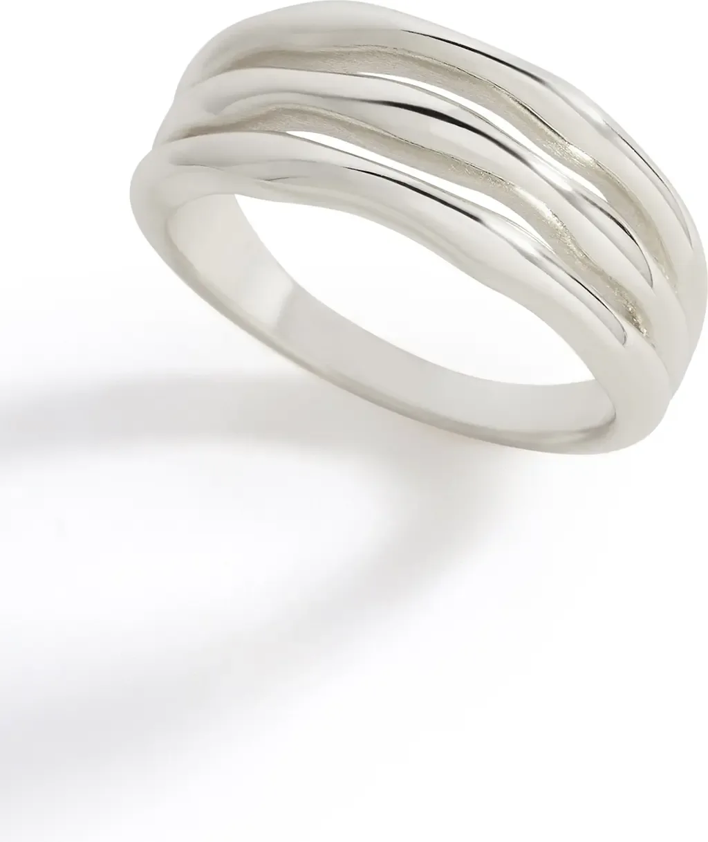 Gold Triple Ring in 925 Sterling Silver