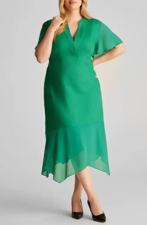 Claudia Linen Blend A-Line Dress by Estelle