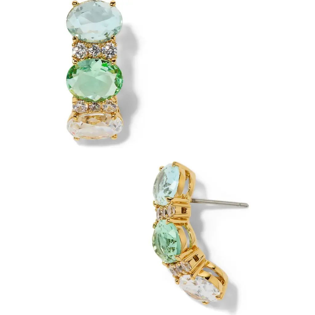 Mojito Blue J Hoop Earrings by Nadri