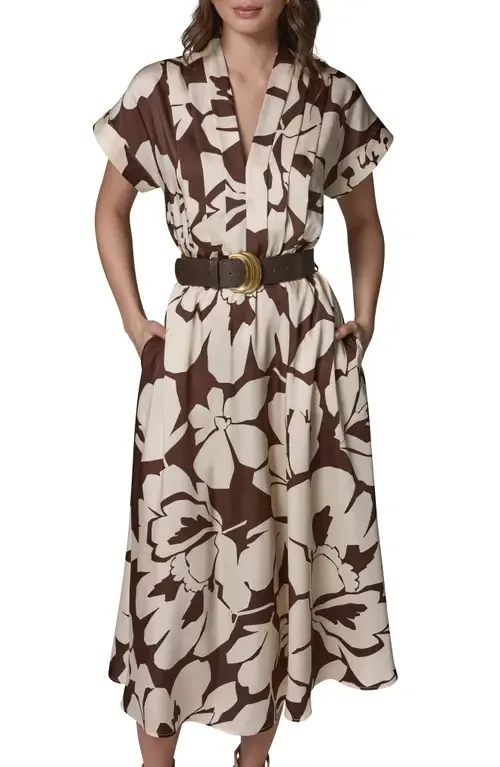 Belted Midi Dress by Donna Karan New York
