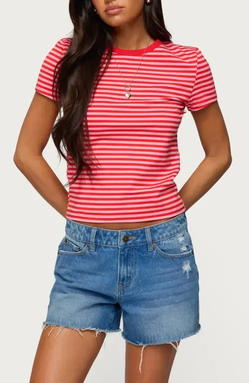 Nessie Stripe T-Shirt by EDIKTED
