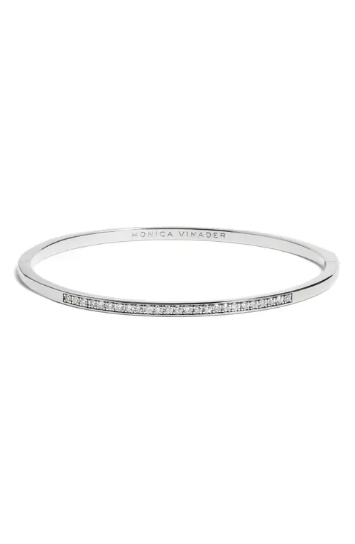 Essential Lab Grown Diamond Bangle in Sterling Silver by Monica Vinader