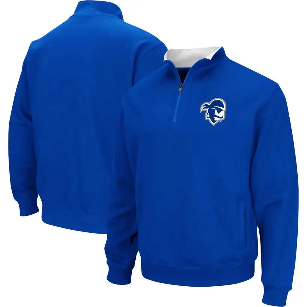Colosseum Blue Seton Hall Pirates Tortugas Logo Quarter-Zip Jacket by COLOSSEUM