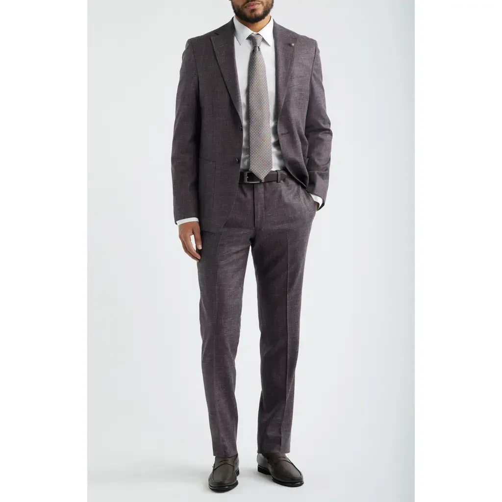 Midland Contemporary Fit Slub Wool Blend Suit by Jack Victor