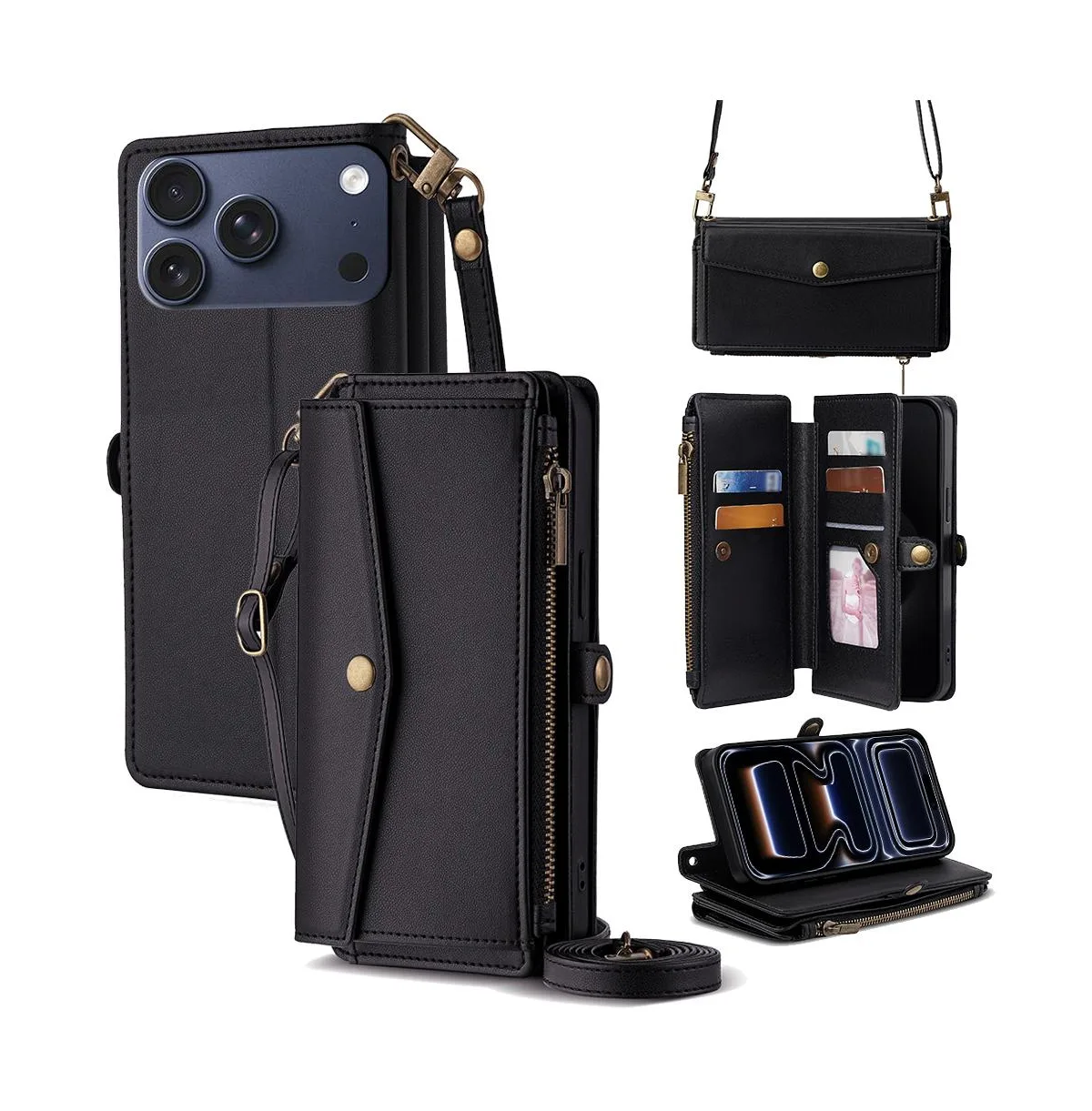 Artudatech Card Holder Wallet Phone Case Compatible with Apple iPhone 12-17 by Artudatech
