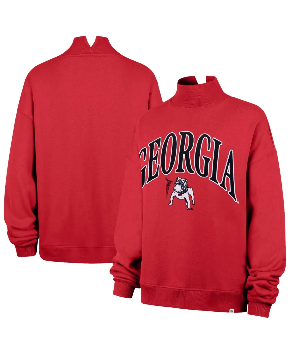 47 Brand Georgia Bulldogs Mock Neck Sweatshirt