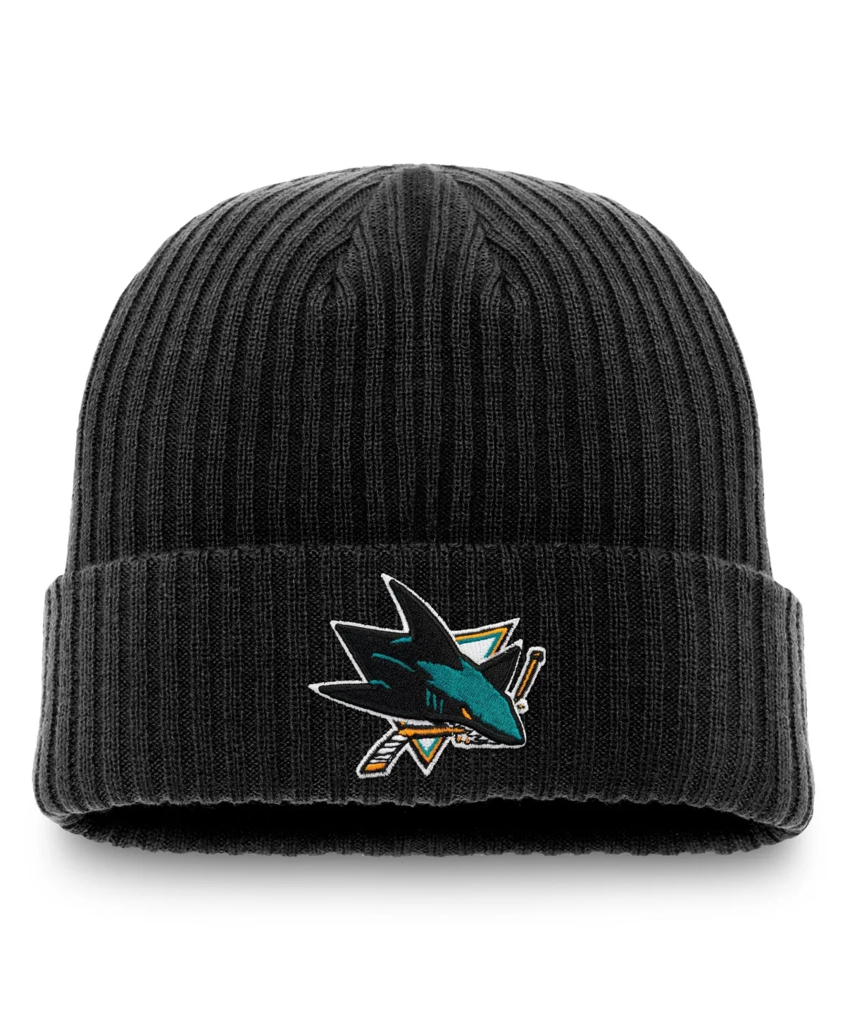 Fanatics San Jose Sharks Core Primary Logo Cuffed Knit Hat by Fanatics