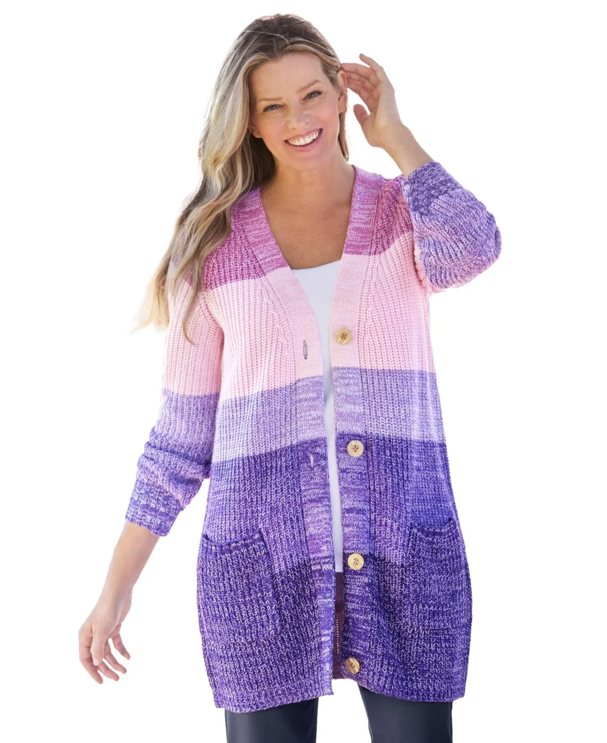 Shaker Cardigan by Woman Within