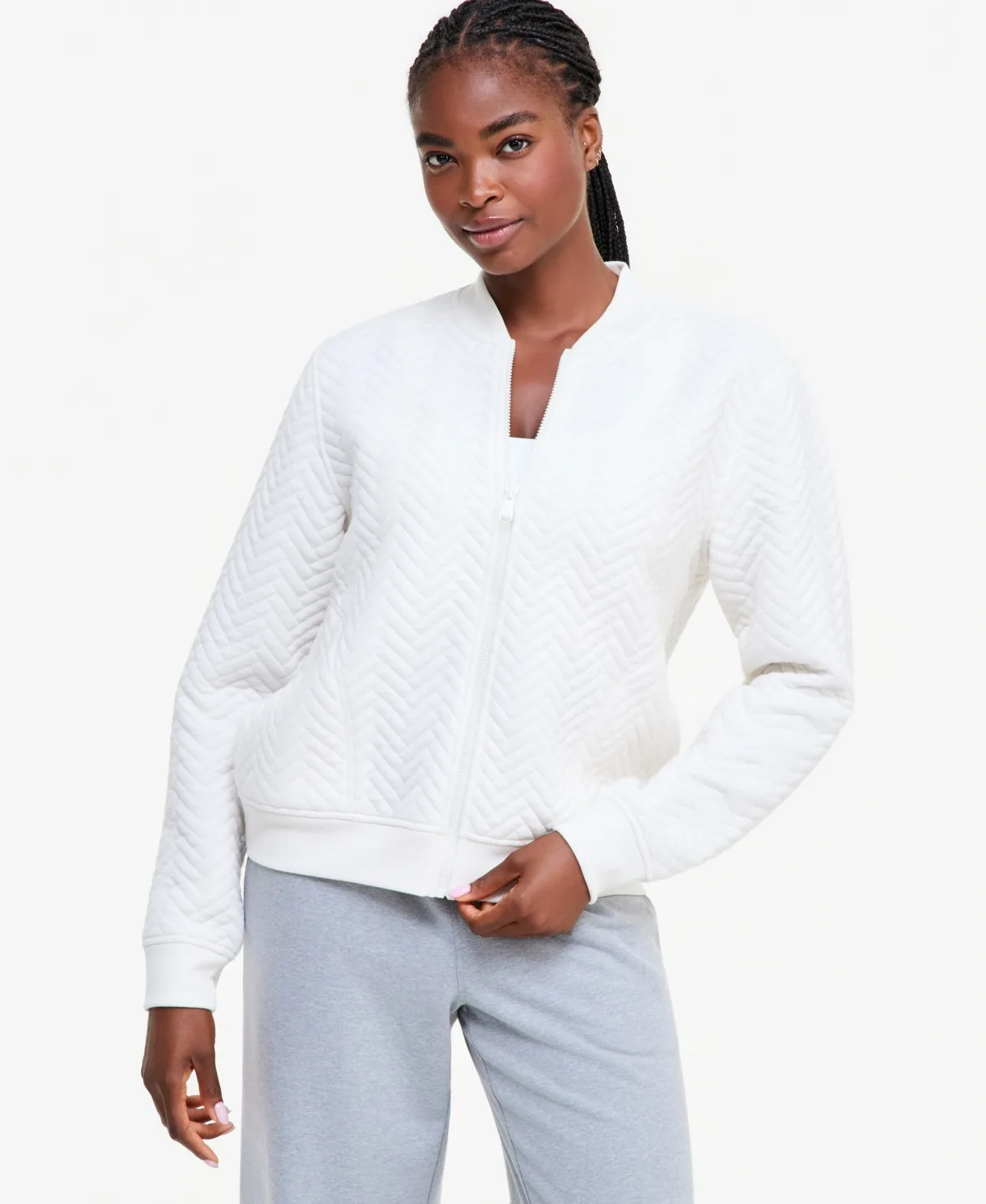 Quilted Bomber Jacket