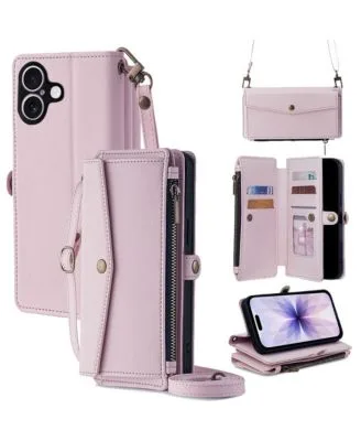 Wallet Case for Iphone 12 17 Card Holder with Removable Wrist Crossbody Straps by Artudatech