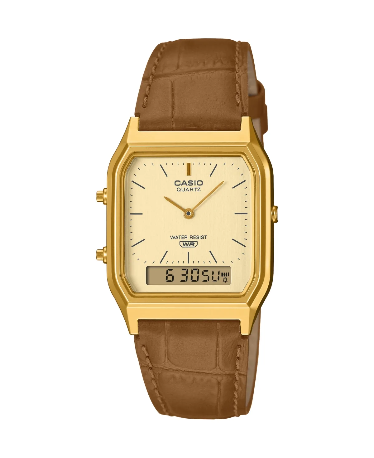Casio Vintage Analog-Digital Japanese Quartz Leather Watch 29.8mm by Casio