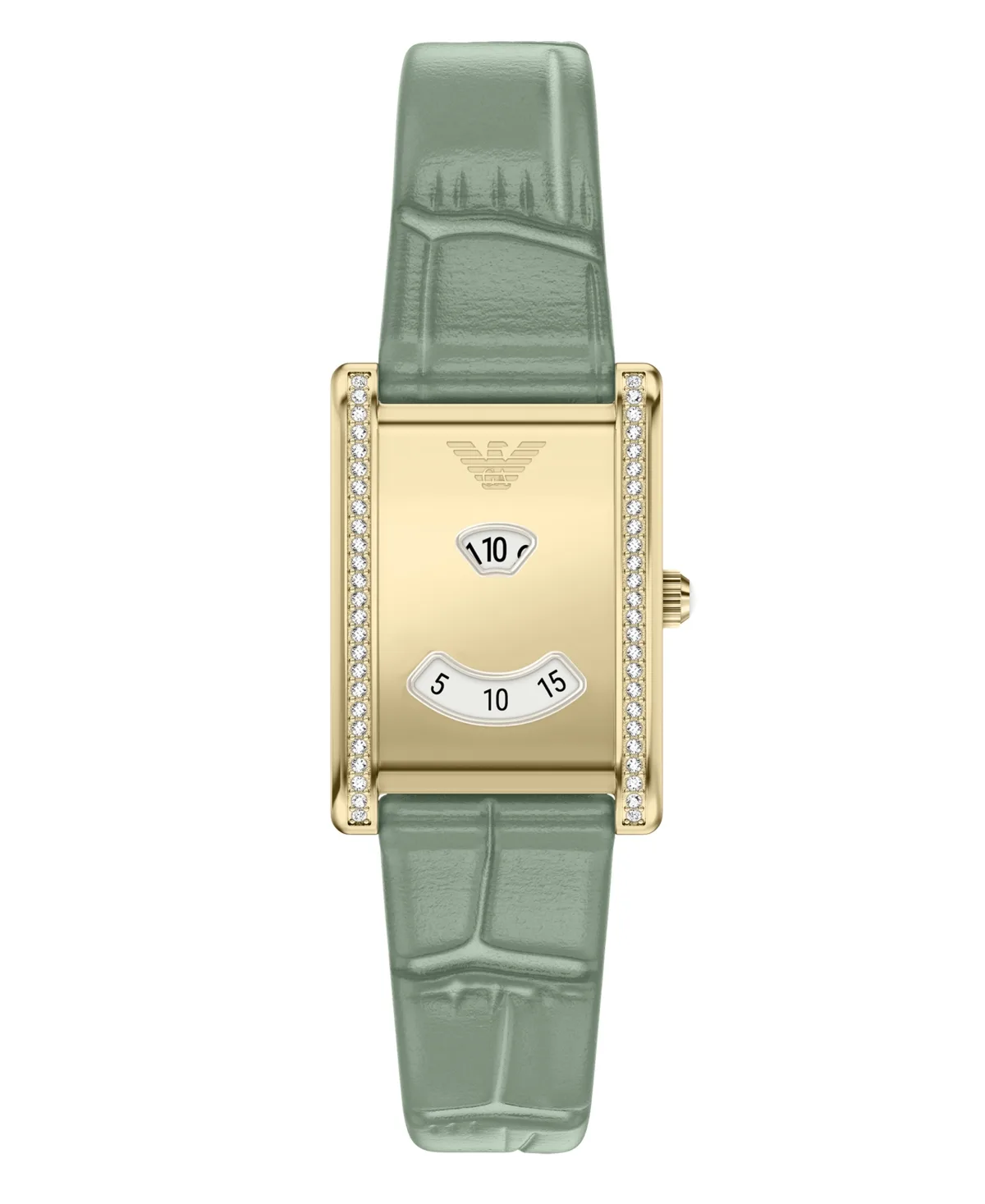 Emporio Armani Two-Hand Mystery Hour Leather Watch 23mm by Armani