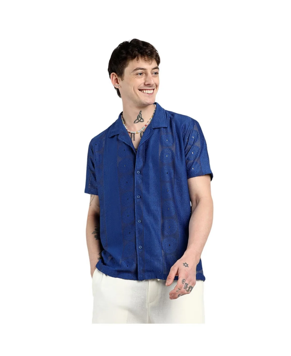 Indigo Blue Mandala Shirt by Campus Sutra