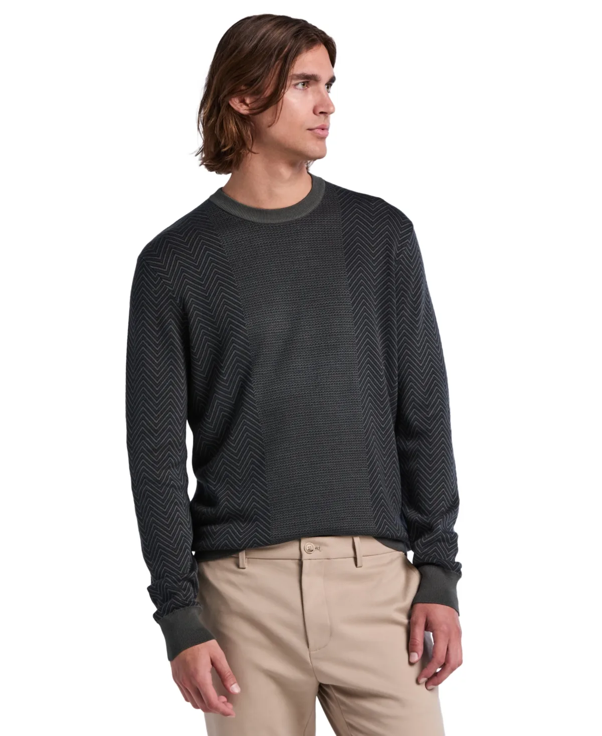 Stitch Mix Long-Sleeve Crewneck Sweater by Perry Ellis