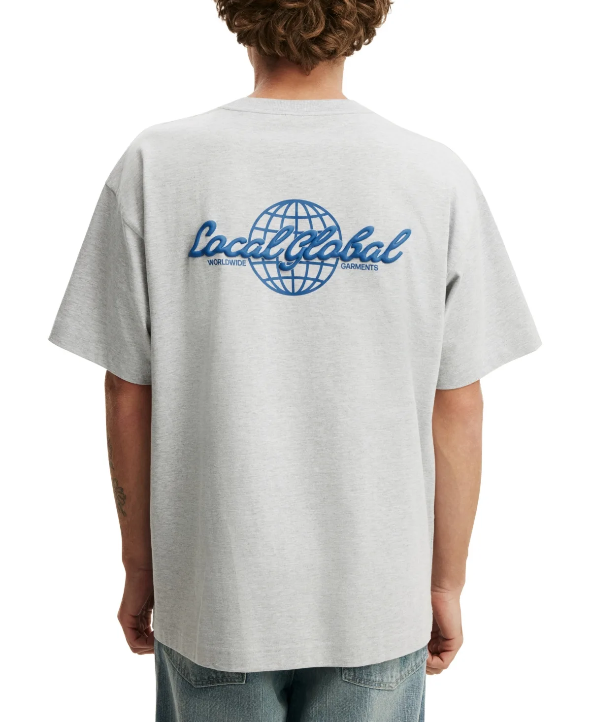 Graphic Heavyweight Box Fit Text T-Shirt by Cotton on
