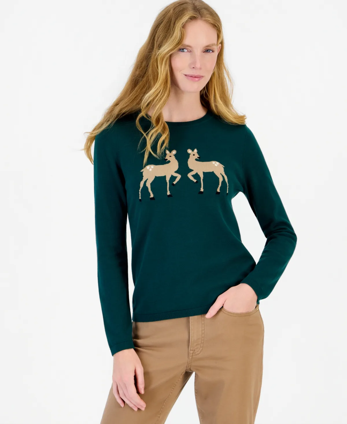 Holiday Reindeer Long-Sleeve Sweater by Nautica