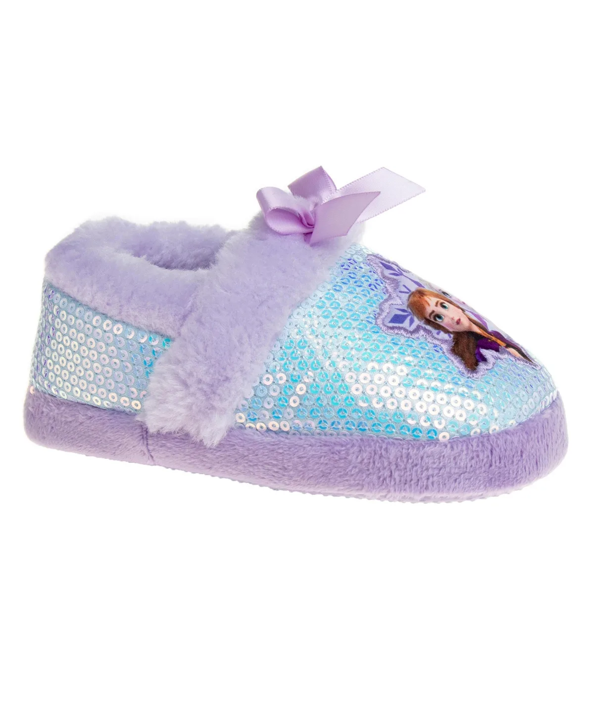 Frozen Anna and Elsa Slippers Dual Warm Plush Lining Cozy Indoor Use by Disney