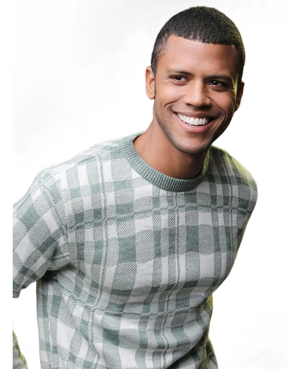 Plaid Crew Neck Sweater by Campus Sutra