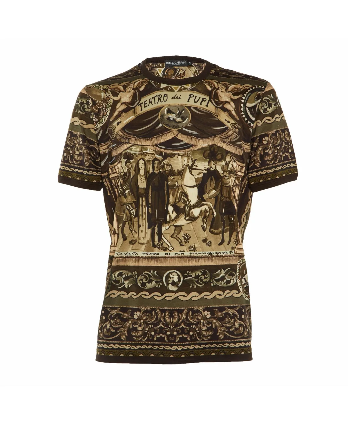 Pre-Owned Teatro Dei Pupi Cotton Graphic T-Shirt by Dolce & Gabbana