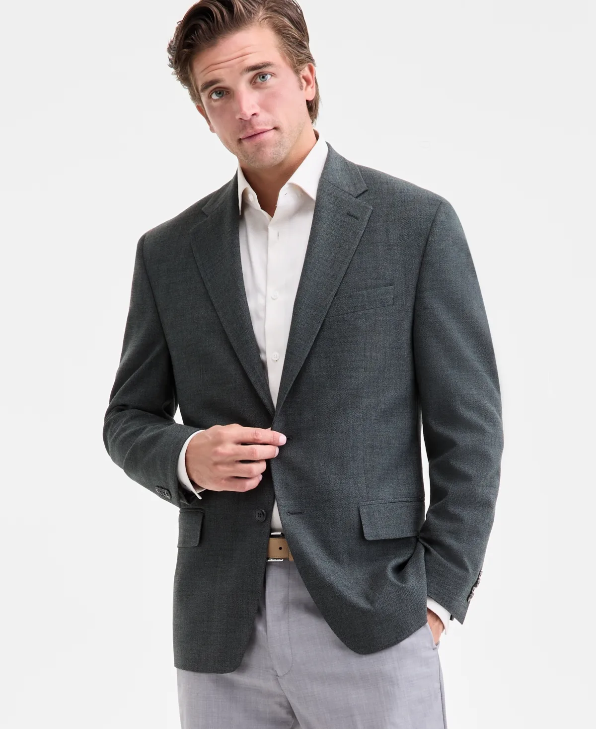Classic-Fit Stretch Blue Twill Sport Coat by MICHAEL Michael Kors
