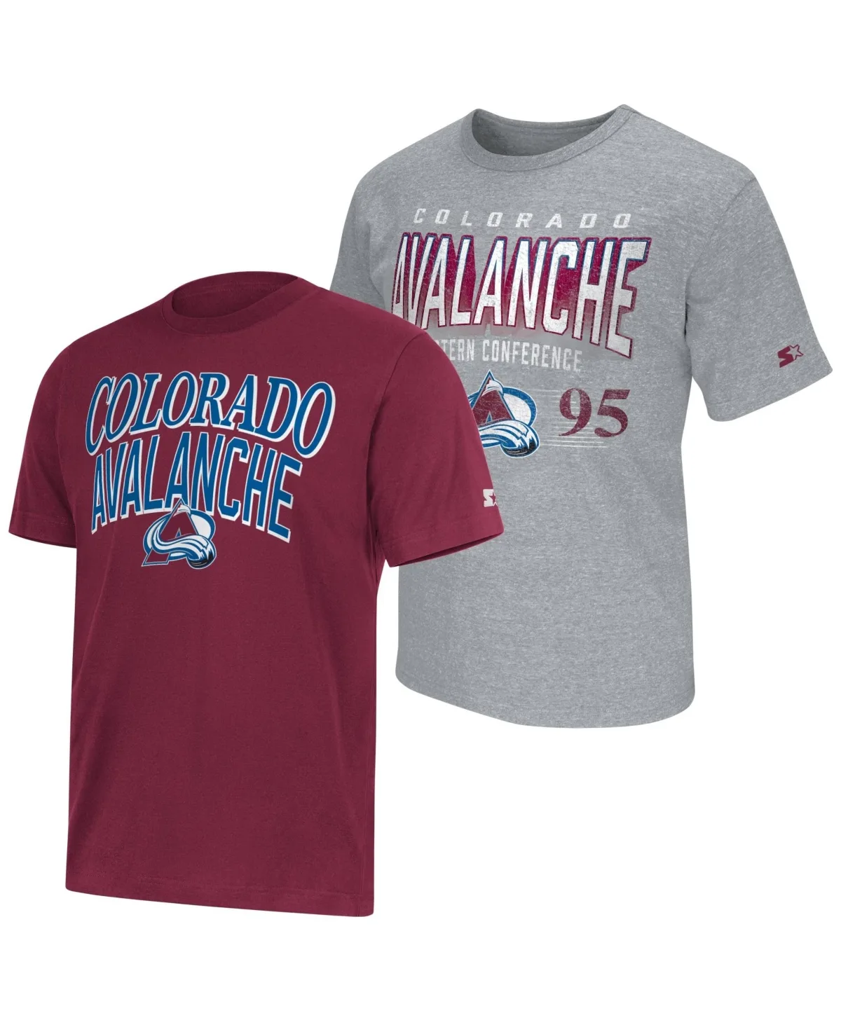 Colorado Avalanche Crewneck T-Shirts, 2-Piece Set by Starter