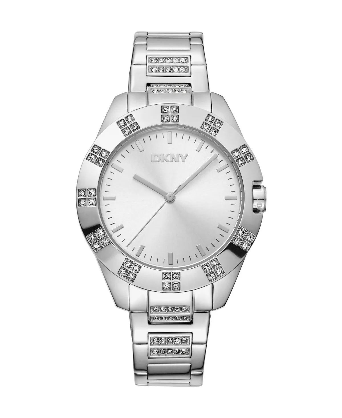 Quartz Analog Park Ave Glitz Stainless Steel Watch, 36mm
