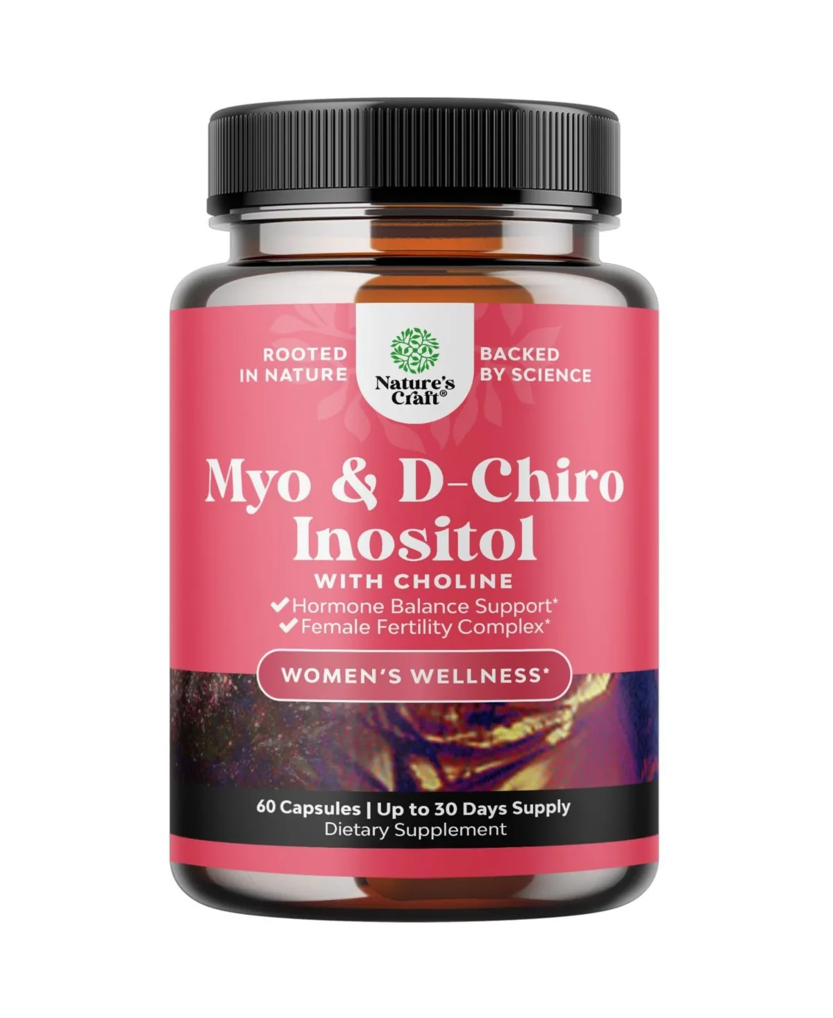 Myo-Inositol and D-Chiro Inositol with Choline, 60 Count by Natures Craft