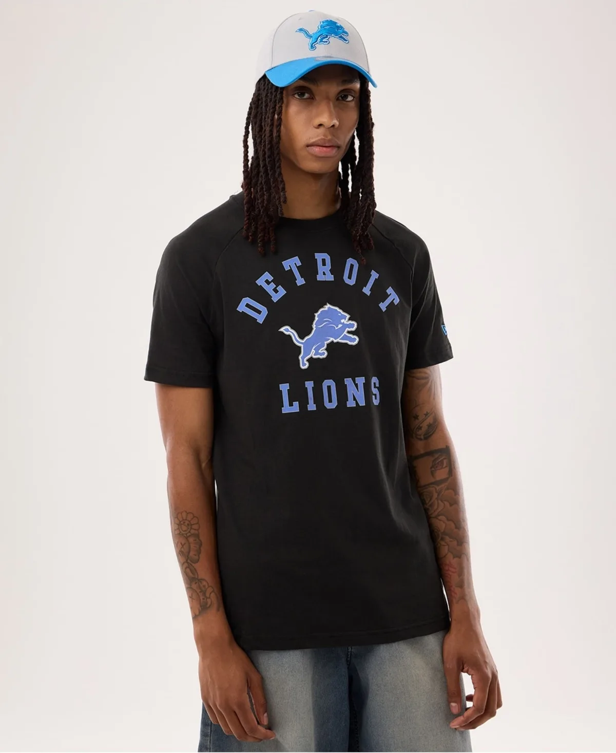 Detroit Lions Functional Fandom Screen-Printed Classic-Fit T-Shirt by New Era
